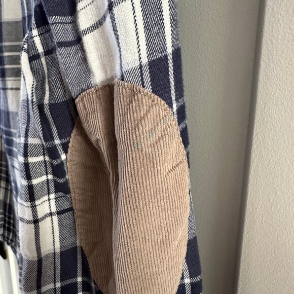 LOGG by H&M Plaid Button-Up Shirt with Elbow Patches - Picture 4 of 4